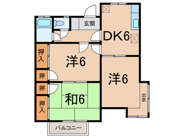 サンハイツ久が原の物件間取画像